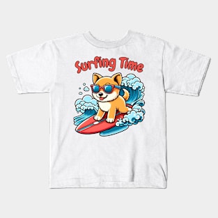 Surfing dog Kids T-Shirt